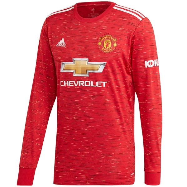 Tailandia Camiseta Manchester United 1ª ML 2020 2021 Rojo